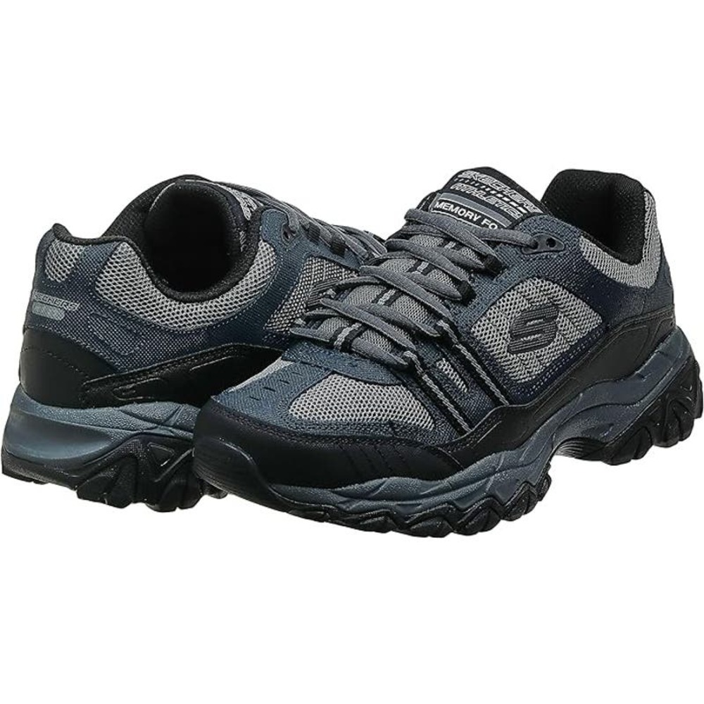 NWB! Skechers‎ Men's Afterburn Strike Memory Foam Sneaker,Navy/Gray,9/4E US